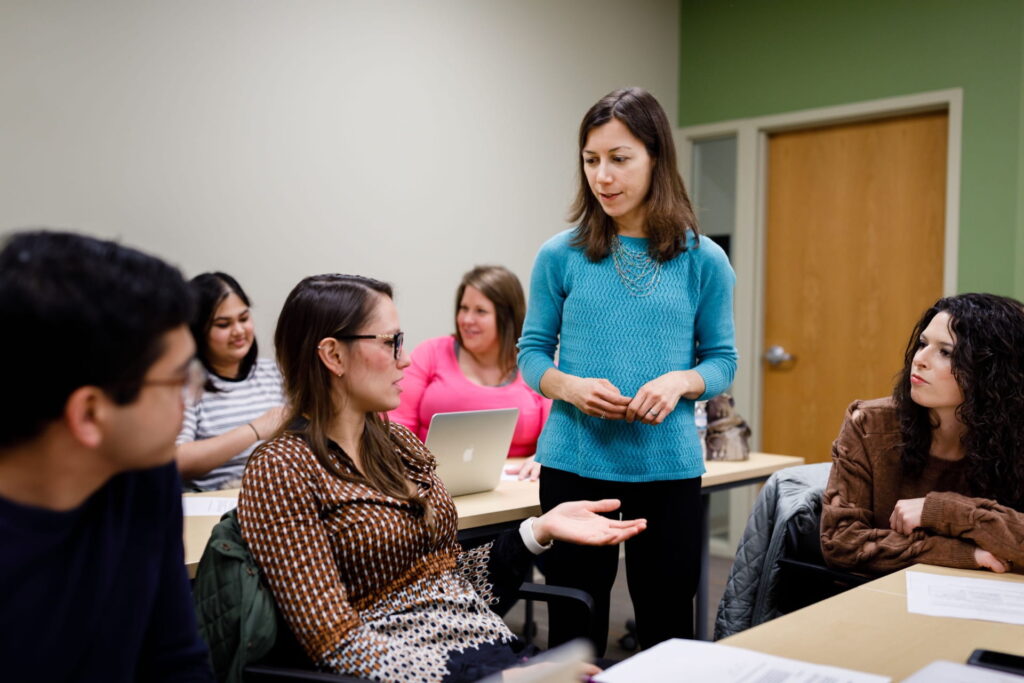 Mary Politi, PhD, teaching a class called Shared Decision-Making and Health Literacy in the Clinical Setting