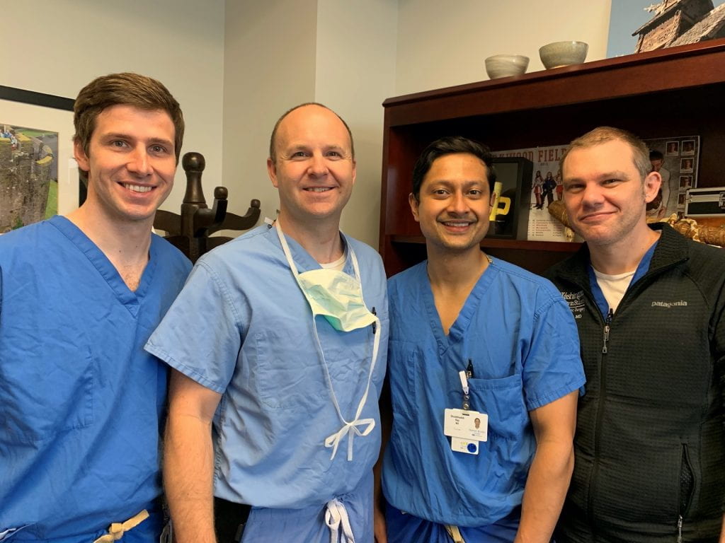 Matt Henn, MD, MS, Spencer Melby, MD, Shuddhadeb Ray, MD, MPHS, and Jacob Miller, MD