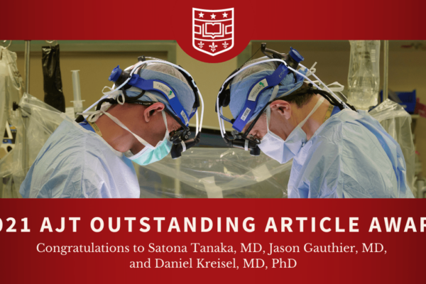 Surgeons Receive AJT Outstanding Article Award