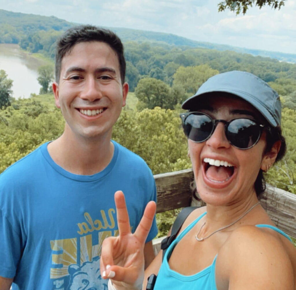 Dr. Tohmasi and Dr. Naaseh outdoors at state park