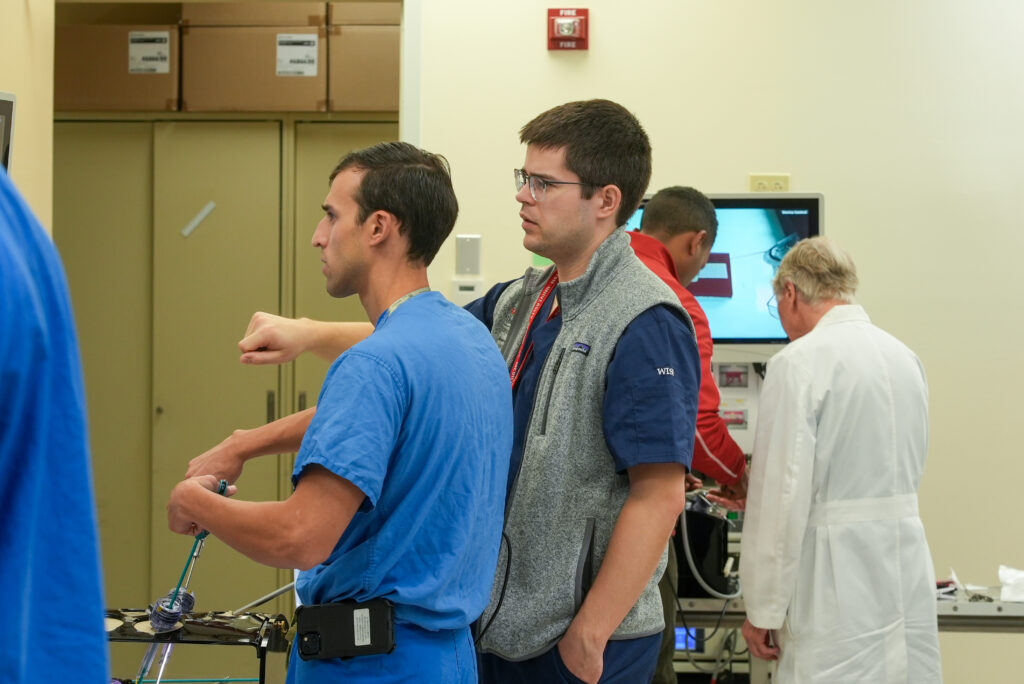 WISE fellow Will Gerull during simulation training exercise