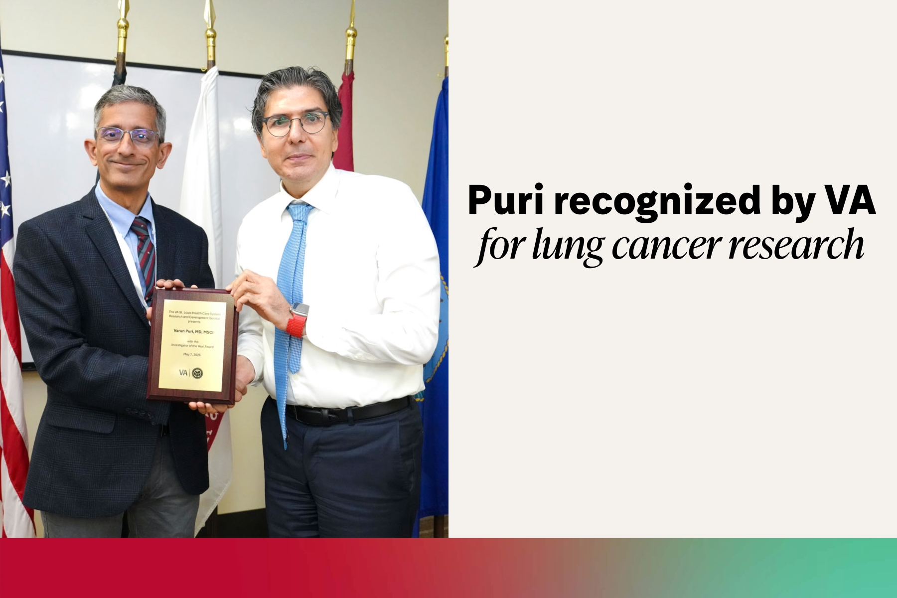 Puri receives VA research award