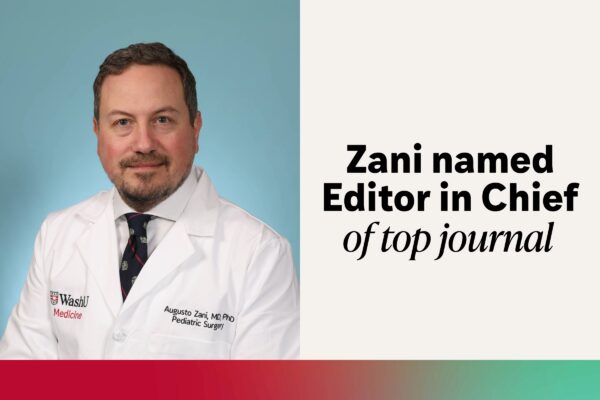 Zani named Editor in Chief of top pediatric surgery journal