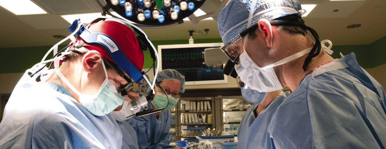 Image: Cardiac surgeons during an operation. 