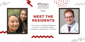 Image of Helen Kim, MD, and Brad Krasnick, MD, Washington University surgical residents.