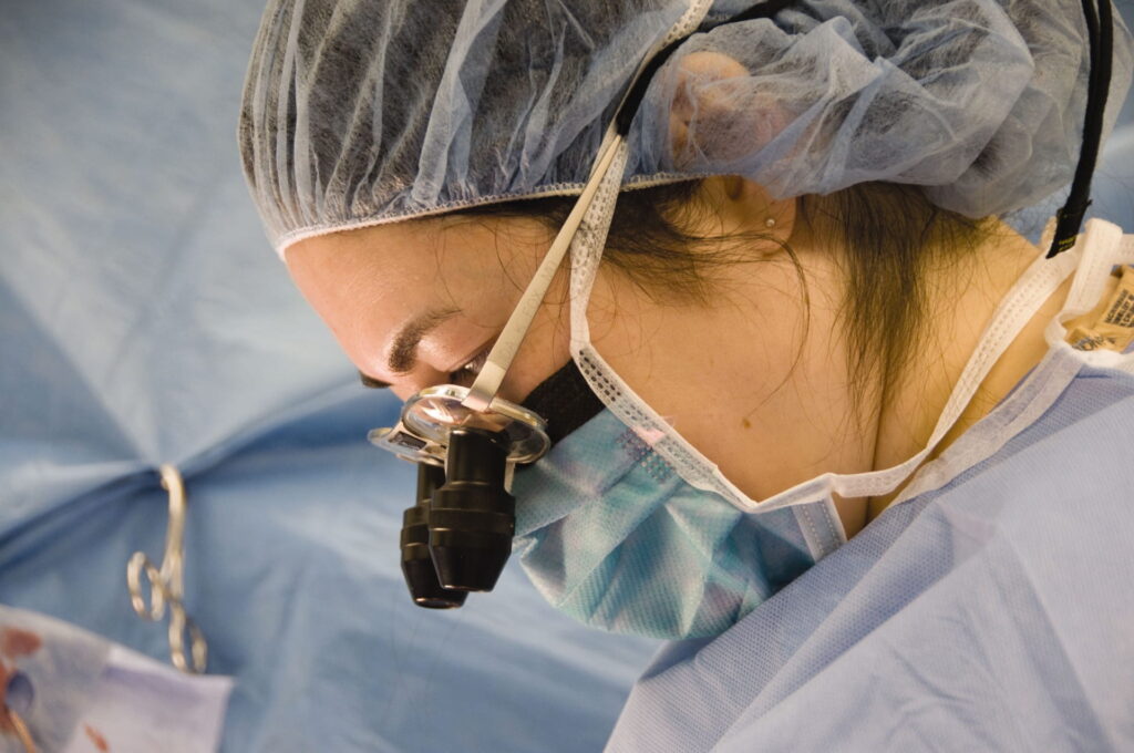Dr. Ida Fox in operating room