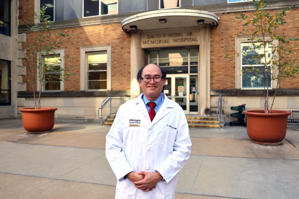 Urologist Henry Lai outside at Washington University