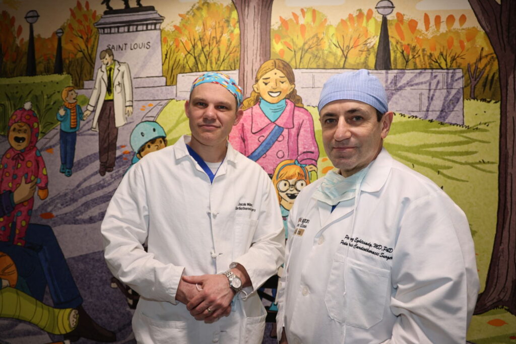 Jacob Miller, MD, left, and Pirooz Eghtesady, MD, PhD