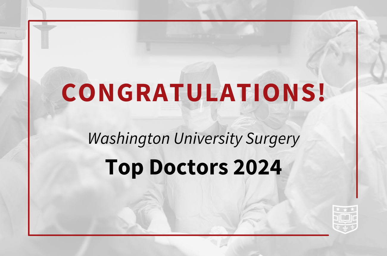 Top Doctors 2024 Department of Surgery Washington University in St